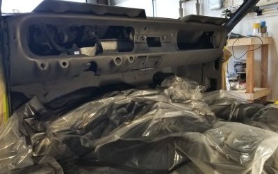 66 Mustang Dash Primered