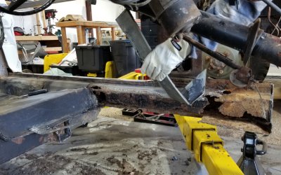 66 Mustang Rails-rusted