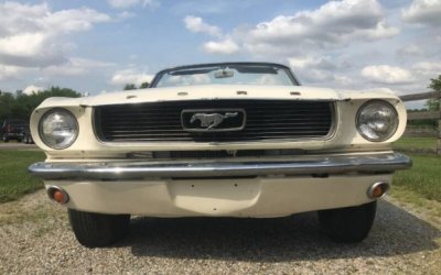 66 Mustang front grill top down