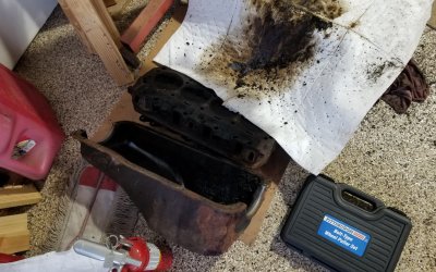 66 Mustang Remove-oil-pan