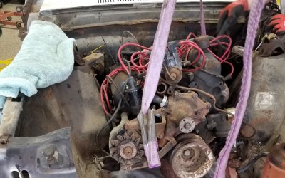 66 Mustang pull engine