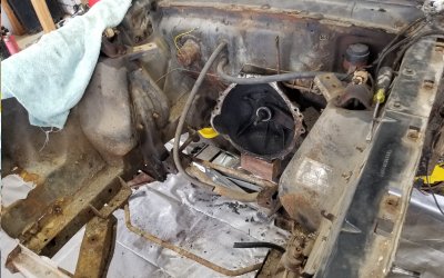 66 Mustang engine out