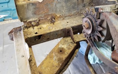 66 Mustang front radiator support