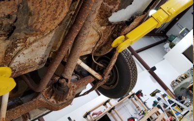 66 Mustang rear axle exhaust